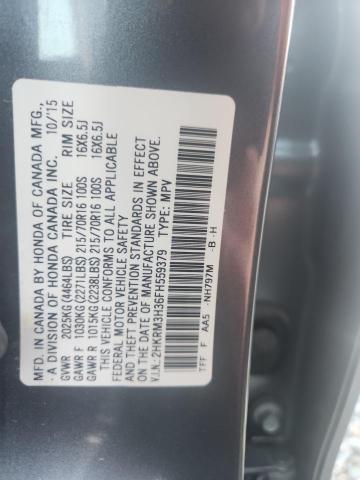 Продаж на аукціоні авто 2015 Honda Cr-v, vin: 2HKRM3H36FH559379, номер лоту: 54955546