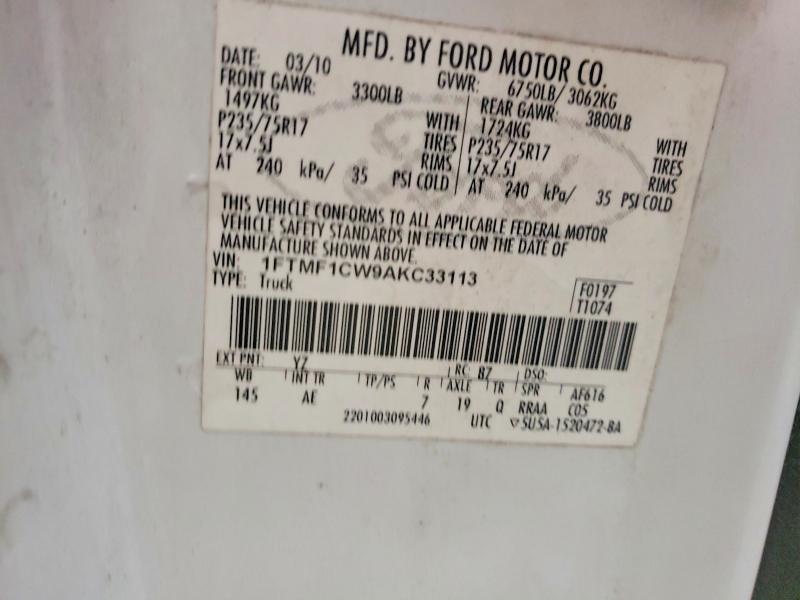Продажа на аукционе авто 2010 Ford F150, vin: 1FTMF1CW9AKC33113, номер лота: 54431806