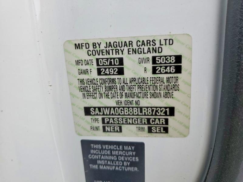 54140446 :رقم المزاد ، SAJWA0GB8BLR87321 vin ، 2011 Jaguar Xf مزاد بيع