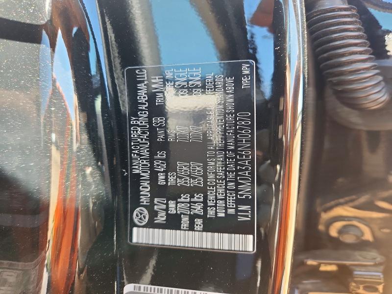 Aukcja sprzedaży 2022 Hyundai Tucson, vin: 5NMJA3AE6NH067870, numer aukcji: 53542236