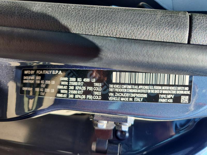Продаж на аукціоні авто 2022 Jeep Renegade, vin: ZACNJDB13NPN50596, номер лоту: 53626256