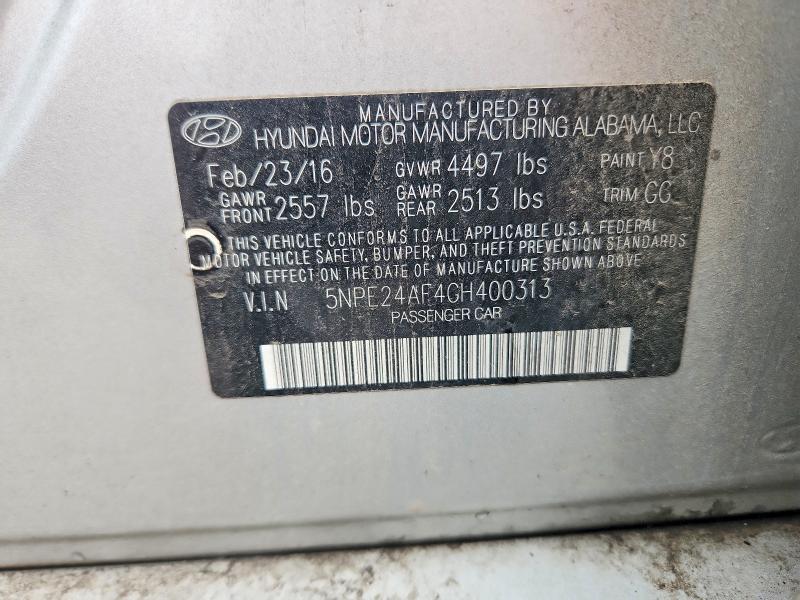 Продажа на аукционе авто 2016 Hyundai Sonata, vin: 5NPE24AF4GH400313, номер лота: 54430266