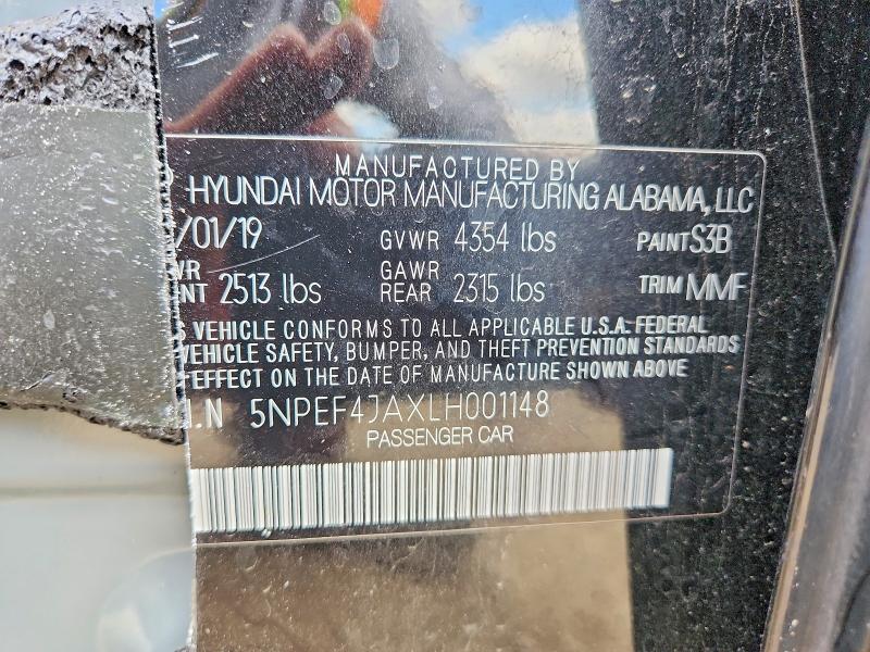 Aukcja sprzedaży 2020 Hyundai Sonata, vin: 5NPEF4JAXLH001148, numer aukcji: 53798426