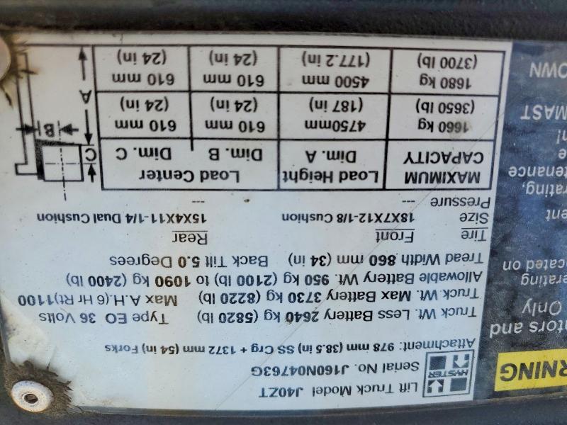 Aukcja sprzedaży 2009 Hyster J40zt, vin: J160N04763G, numer aukcji: 52298426