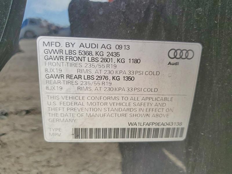 Продаж на аукціоні авто 2014 Audi Q5, vin: WA1LFAFP9EA043138, номер лоту: 54206516