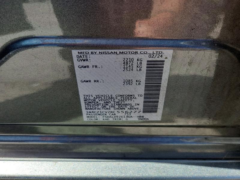 53235086 :رقم المزاد ، 1N4CZ1CV2RC556277 vin ، 2024 Nissan Leaf مزاد بيع