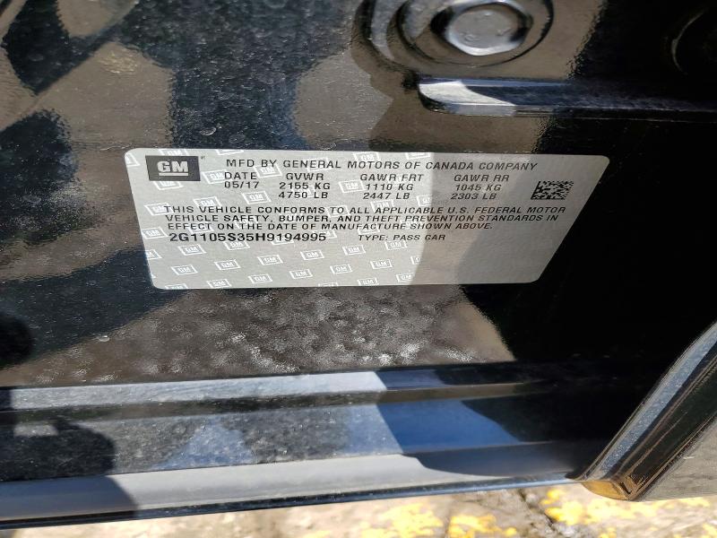 Продаж на аукціоні авто 2017 Chevrolet Impala, vin: 2G1105S35H9194995, номер лоту: 53974766