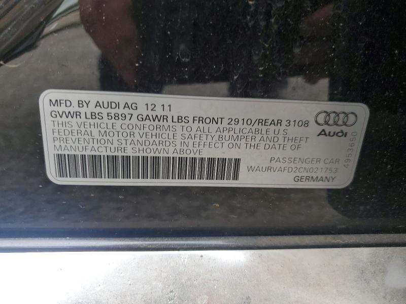 Продажа на аукционе авто 2012 Audi A8, vin: WAURVAFD2CN021753, номер лота: 55016136