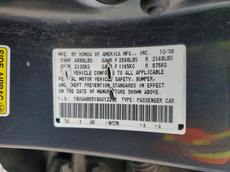 Aukcja sprzedaży 2009 Acura Tl, vin: 19UUA86519A012232, numer aukcji: 52839526