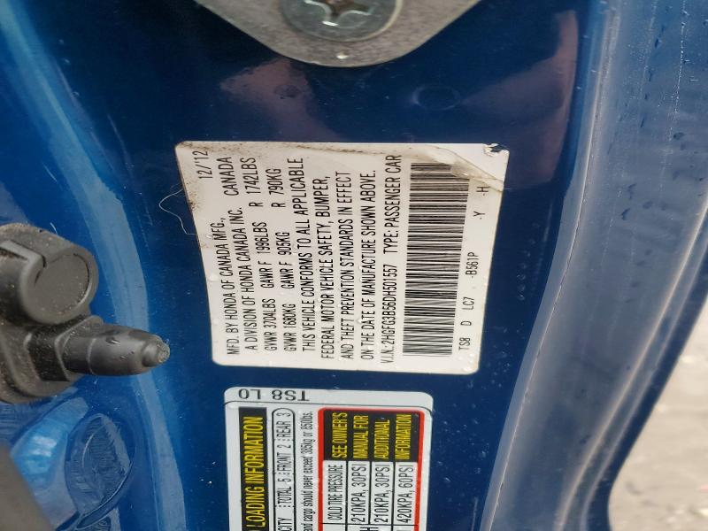 Aukcja sprzedaży 2013 Honda Civic, vin: 2HGFG3B56DH501557, numer aukcji: 53575086