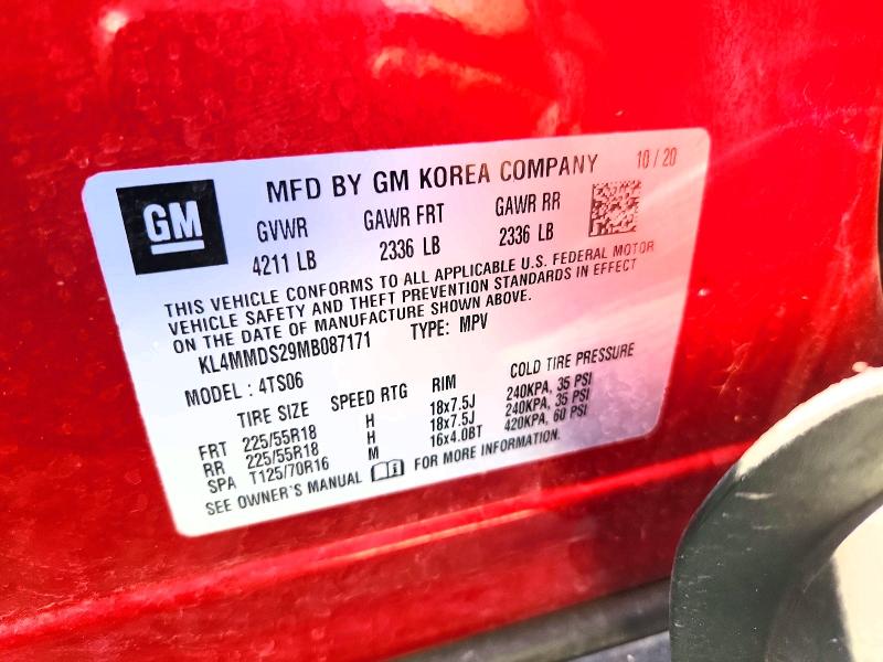 2021 Buick Encore Gx მანქანა იყიდება აუქციონზე, vin: KL4MMDS29MB087171, აუქციონის ნომერი: 52454446