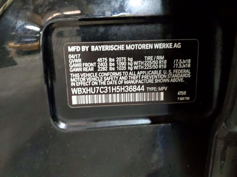 Продажа на аукционе авто 2017 Bmw X1, vin: WBXHU7C31H5H36844, номер лота: 52527396