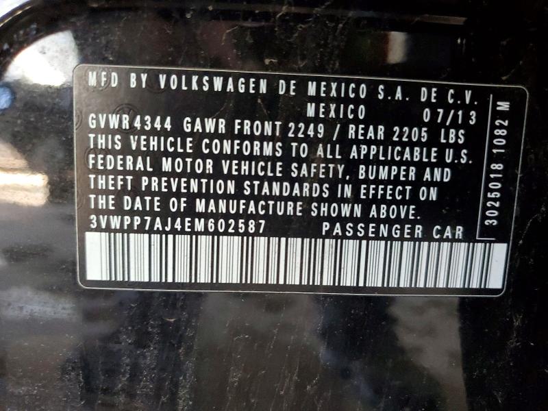 Продаж на аукціоні авто 2014 Volkswagen Jetta, vin: 3VWPP7AJ4EM602587, номер лоту: 52764386
