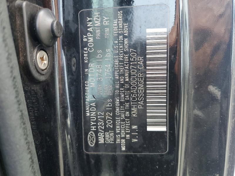 55217756 :رقم المزاد ، KMHTC6AD0CU071507 vin ، 2012 Hyundai Veloster مزاد بيع