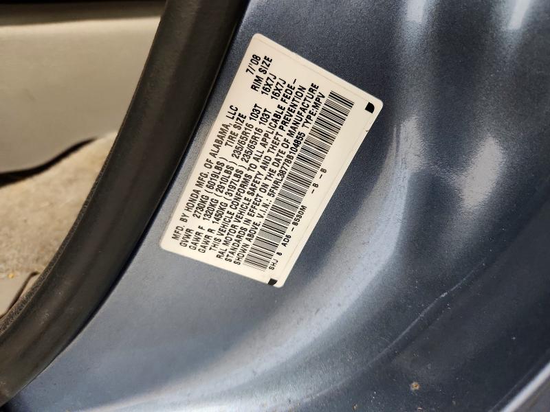 Aukcja sprzedaży 2008 Honda Odyssey, vin: 5FNRL38778B104855, numer aukcji: 54775226