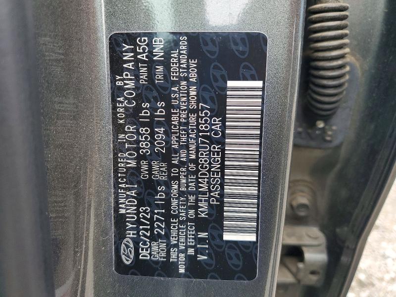 55002156 :رقم المزاد ، KMHLM4DG8RU718557 vin ، 2024 Hyundai Elantra مزاد بيع