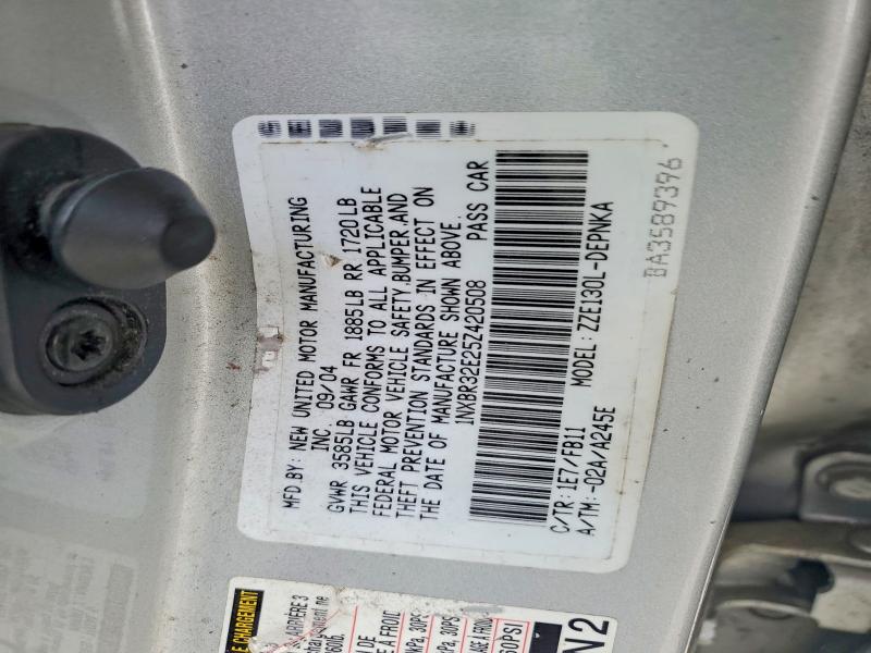 Auction sale of the 2005 Toyota Corolla, vin: 1NXBR32E25Z420508, lot number: 55637306
