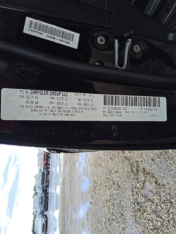 Продаж на аукціоні авто 2012 Dodge Charger, vin: 2C3CDXBG0CH111303, номер лоту: 54970556