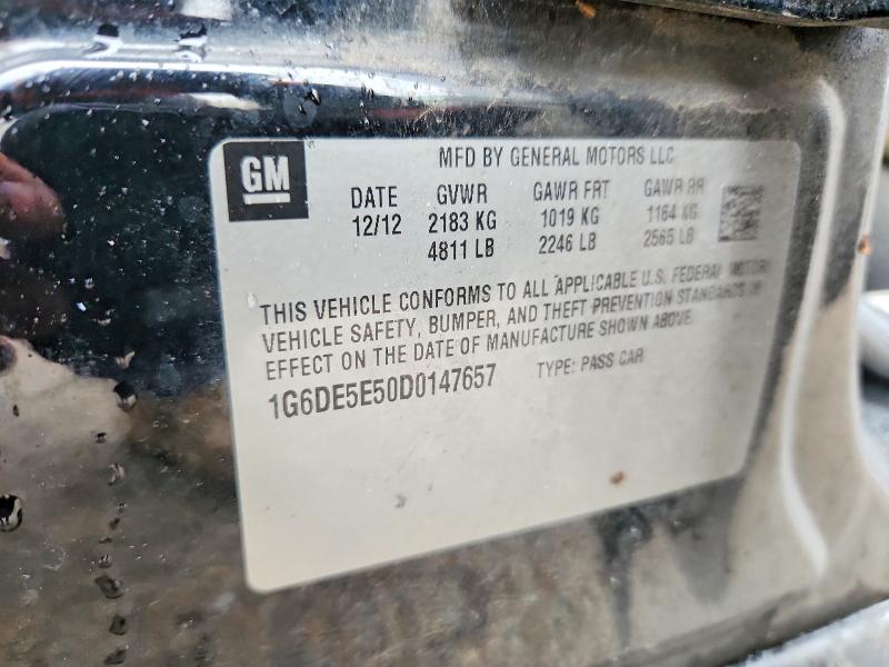 2013 Cadillac Cts მანქანა იყიდება აუქციონზე, vin: 1G6DE5E50D0147657, აუქციონის ნომერი: 52773576