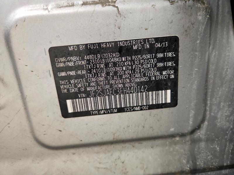 Aukcja sprzedaży 2014 Subaru Forester, vin: JF2SJAEC3EH440142, numer aukcji: 53040496