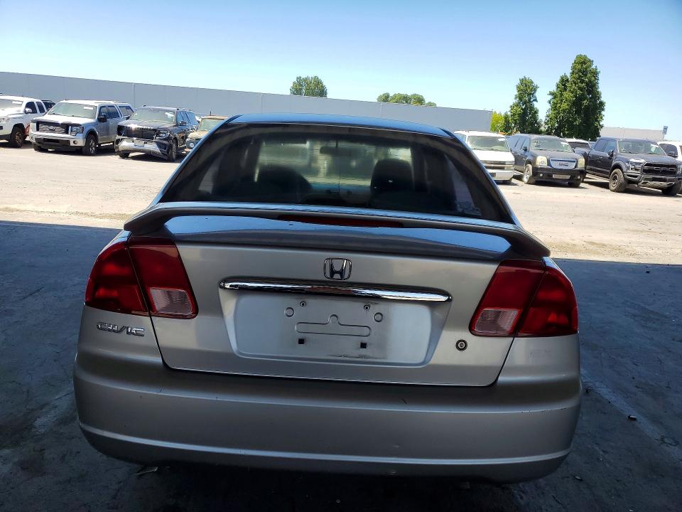 2001 Honda Civic მანქანა იყიდება აუქციონზე, vin: 1HGES26731L076636, აუქციონის ნომერი: 54433856
