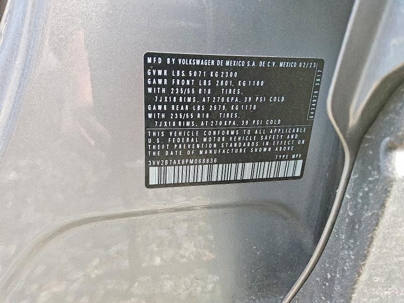 Aukcja sprzedaży 2023 Volkswagen Tiguan, vin: 3VV2B7AX6PM068836, numer aukcji: 51869416
