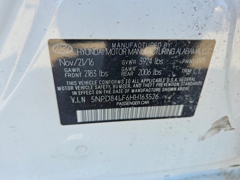 2017 Hyundai Elantra მანქანა იყიდება აუქციონზე, vin: 5NPD84LF6HH163526, აუქციონის ნომერი: 53610666
