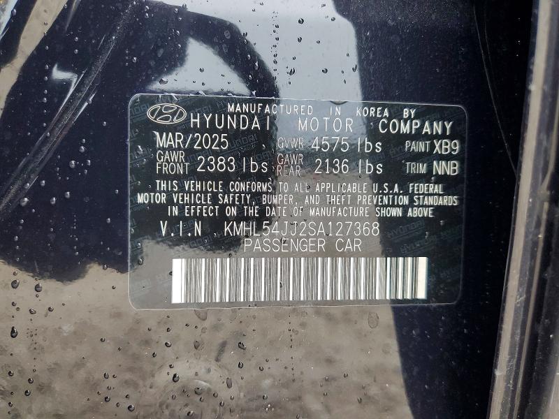 54890306 :رقم المزاد ، KMHL54JJ2SA127368 vin ، 2025 Hyundai Sonata Hybrid مزاد بيع