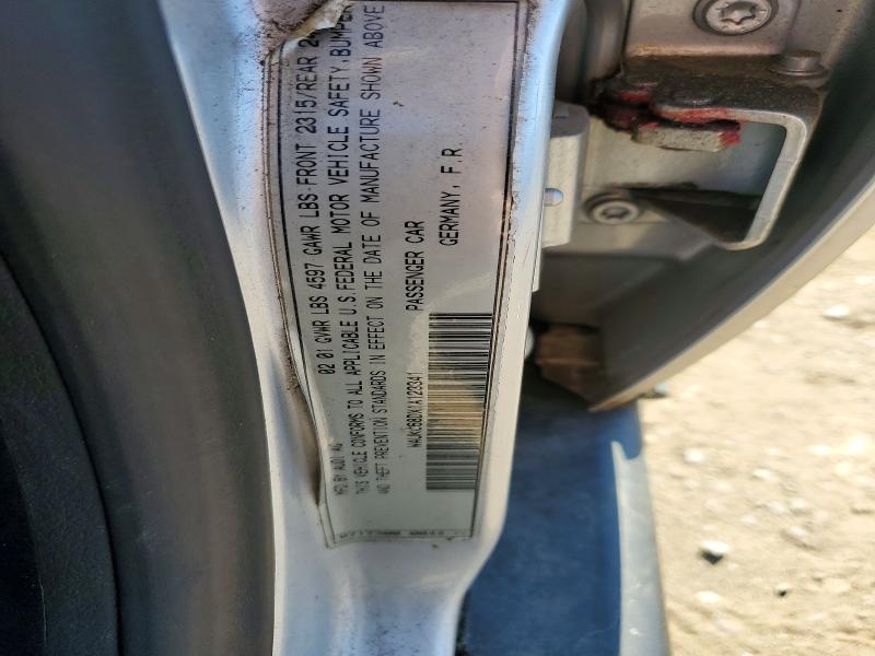 55269826 :رقم المزاد ، WAUKC68DX1A123341 vin ، 2001 Audi A4 مزاد بيع
