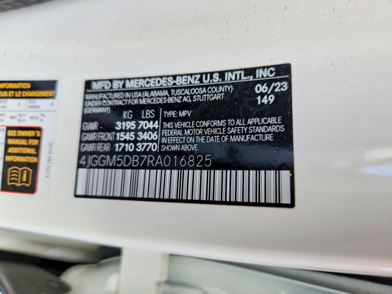 2024 Mercedes-benz Eqe Suv მანქანა იყიდება აუქციონზე, vin: 4JGGM5DB7RA016825, აუქციონის ნომერი: 52195436