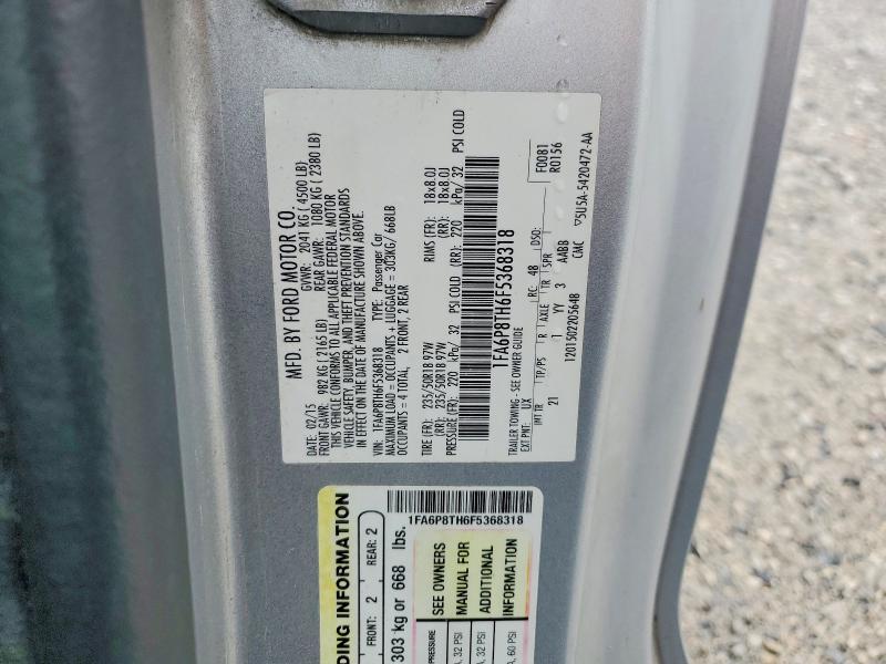 Продаж на аукціоні авто 2015 Ford Mustang, vin: 1FA6P8TH6F5368318, номер лоту: 54821336