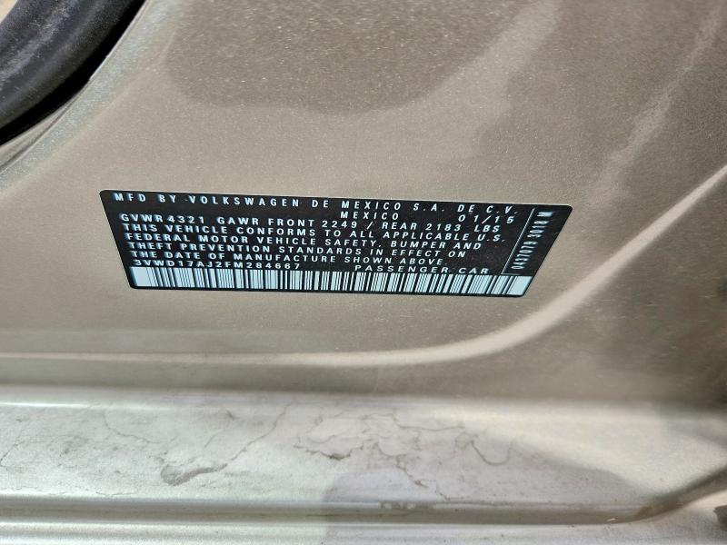 Aukcja sprzedaży 2015 Volkswagen Jetta, vin: 3VWD17AJ2FM284667, numer aukcji: 54488336
