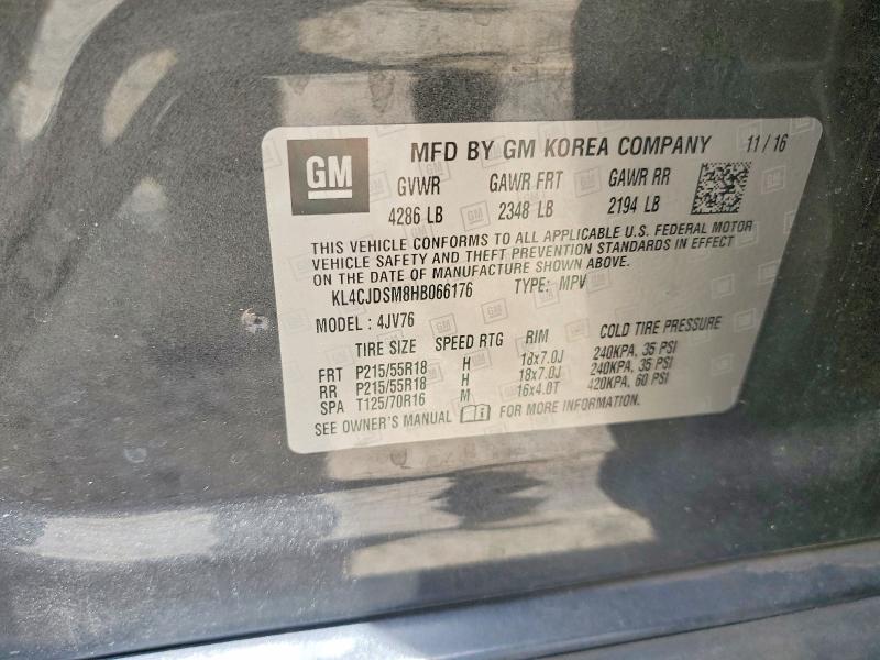 Auction sale of the 2017 Buick Encore, vin: KL4CJDSM8HB066176, lot number: 52327946