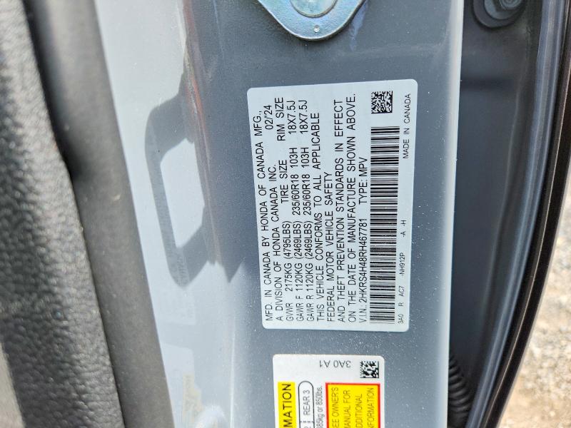 Aukcja sprzedaży 2024 Honda Cr-v, vin: 2HKRS4H48RH467781, numer aukcji: 54184156