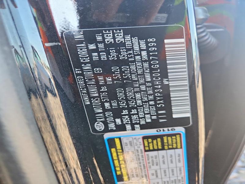 53413976 :رقم المزاد ، 5XYP34HC0LG071998 vin ، 2020 Kia Telluride مزاد بيع