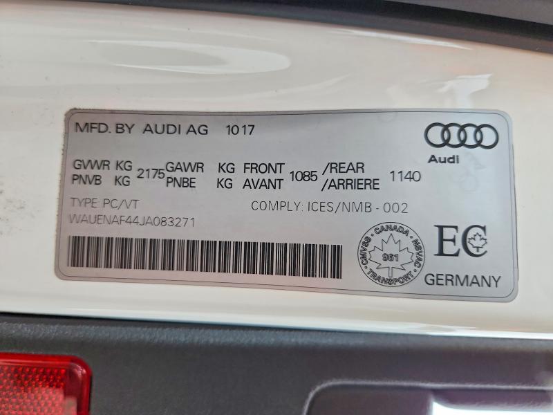 Aukcja sprzedaży 2018 Audi A4, vin: WAUENAF44JA083271, numer aukcji: 53162596