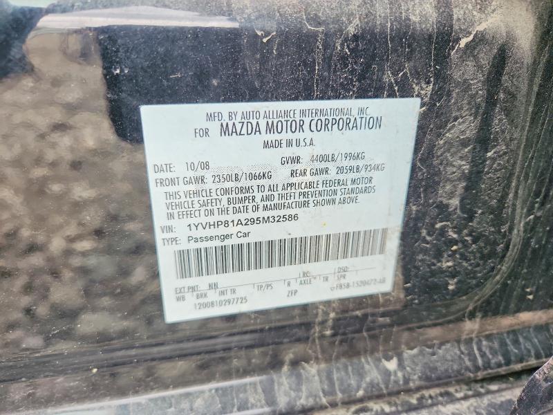 Aukcja sprzedaży 2009 Mazda 6, vin: 1YVHP81A295M32586, numer aukcji: 51943936