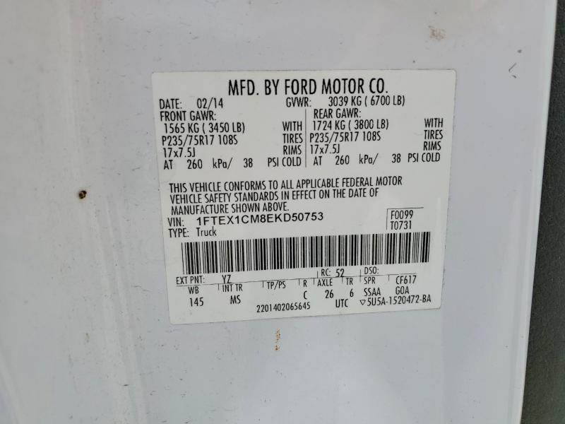Aukcja sprzedaży 2014 Ford F150, vin: 1FTEX1CM8EKD50753, numer aukcji: 54494416