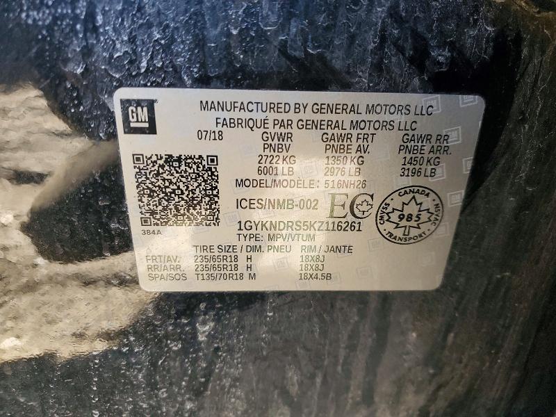 Aukcja sprzedaży 2019 Cadillac Xt5, vin: 1GYKNDRS5KZ116261, numer aukcji: 52771336