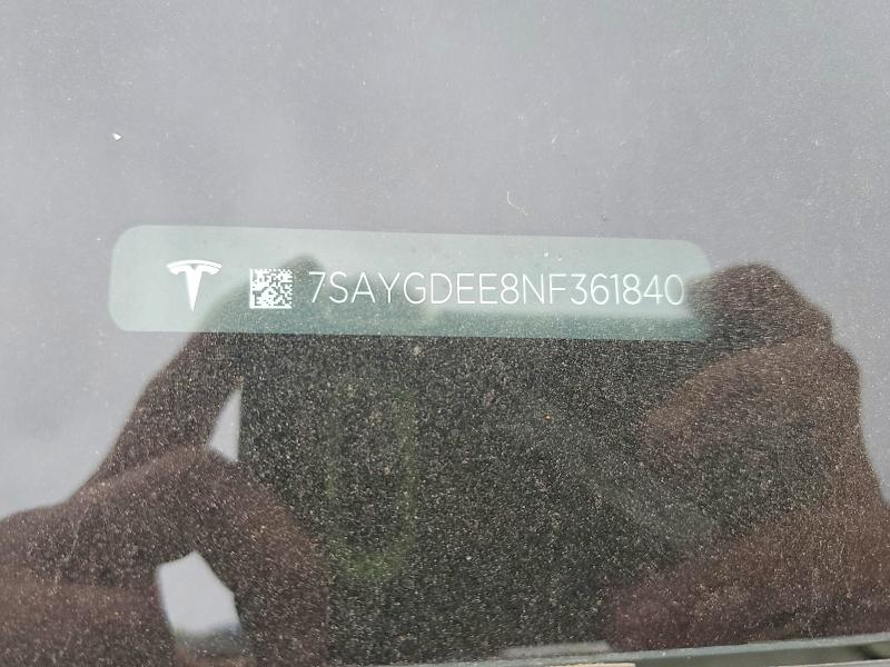 Продажа на аукционе авто 2022 Tesla Model Y, vin: 7SAYGDEE8NF361840, номер лота: 51596486