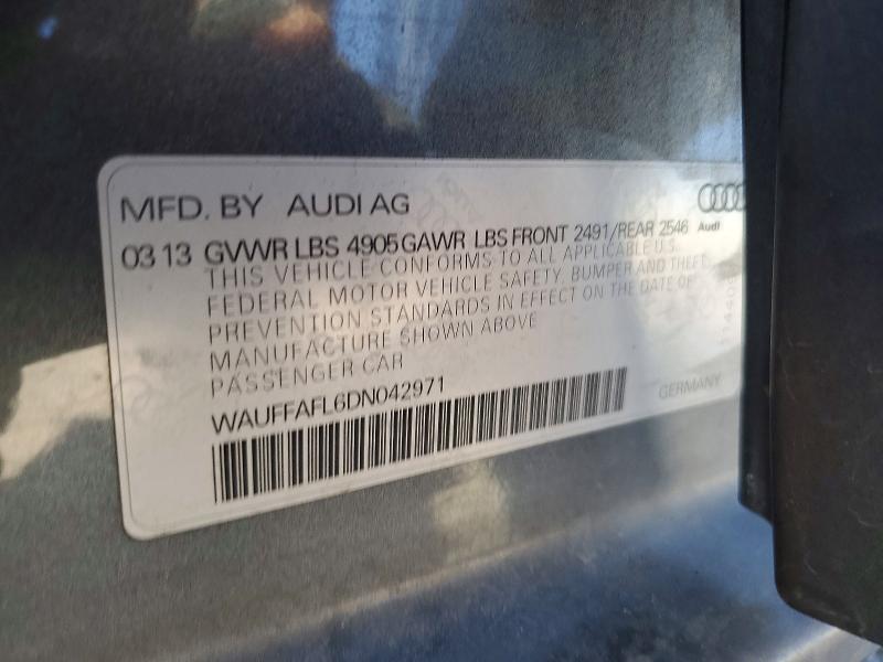 Продаж на аукціоні авто 2013 Audi A4, vin: WAUFFAFL6DN042971, номер лоту: 55102906