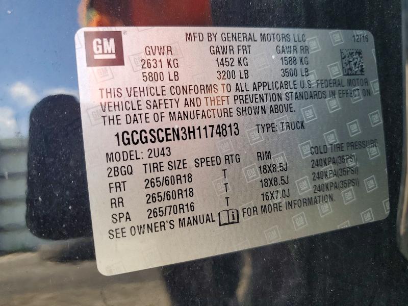 Продажа на аукционе авто 2017 Chevrolet Colorado, vin: 1GCGSCEN3H1174813, номер лота: 53984166