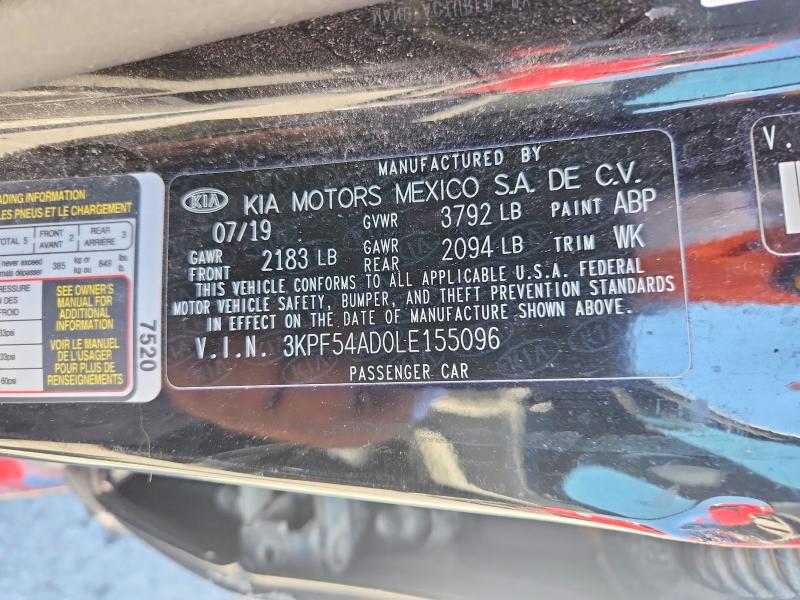 Продажа на аукционе авто 2020 Kia Forte, vin: 3KPF54AD0LE155096, номер лота: 51595976