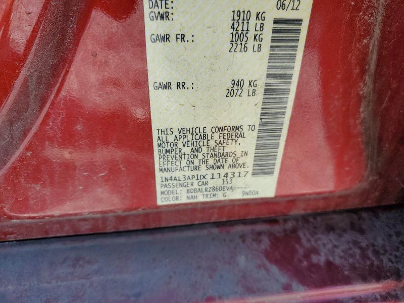 52328116 :رقم المزاد ، 1N4AL3AP1DC114317 vin ، 2013 Nissan Altima مزاد بيع