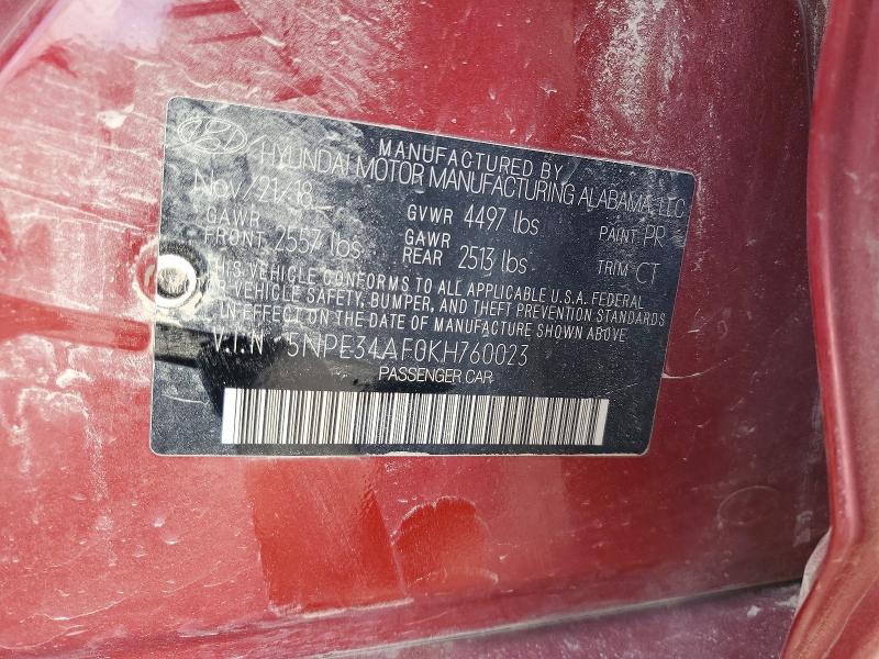 Продажа на аукционе авто 2019 Hyundai Sonata, vin: 5NPE34AF0KH760023, номер лота: 53801806