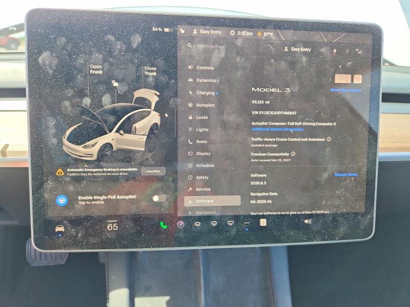 Aukcja sprzedaży 2023 Tesla Model 3, vin: 5YJ3E1EA3PF490547, numer aukcji: 53262426