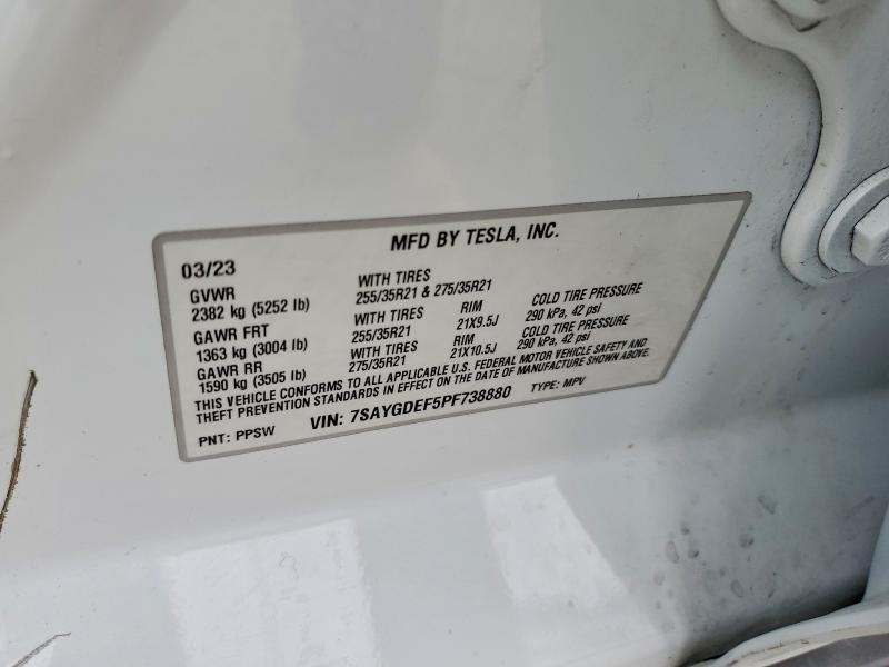 Продаж на аукціоні авто 2023 Tesla Model Y, vin: 7SAYGDEF5PF738880, номер лоту: 55177426