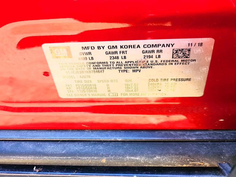 Aukcja sprzedaży 2019 Buick Encore, vin: KL4CJESB1KB784647, numer aukcji: 52219776