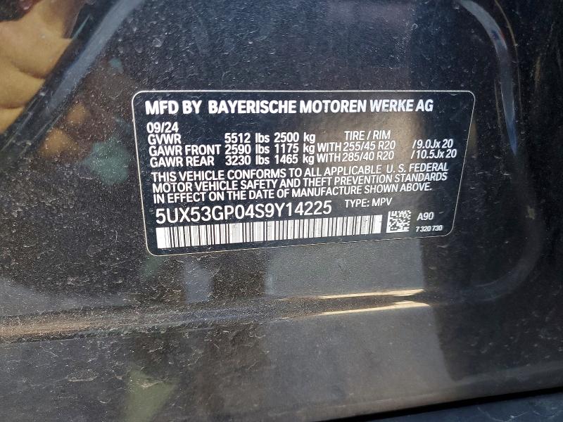 Продаж на аукціоні авто 2025 Bmw X3, vin: 5UX53GP04S9Y14225, номер лоту: 52368186