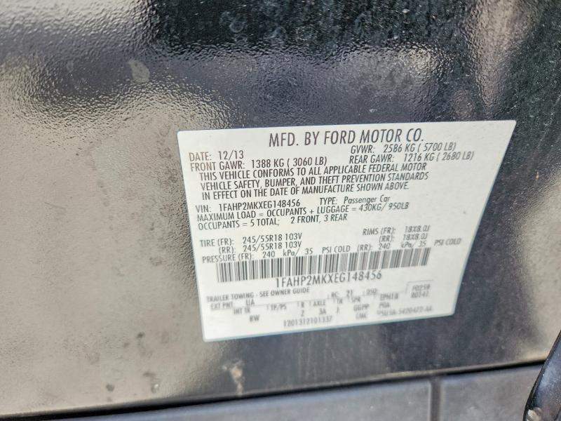 2014 Ford Taurus მანქანა იყიდება აუქციონზე, vin: 1FAHP2MKXEG148456, აუქციონის ნომერი: 54599346